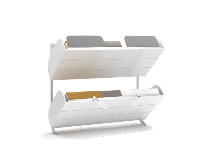 Hotel bedkast stapelbed opklapbed, maat 90 x 200, horizontaal - Afbeelding 5