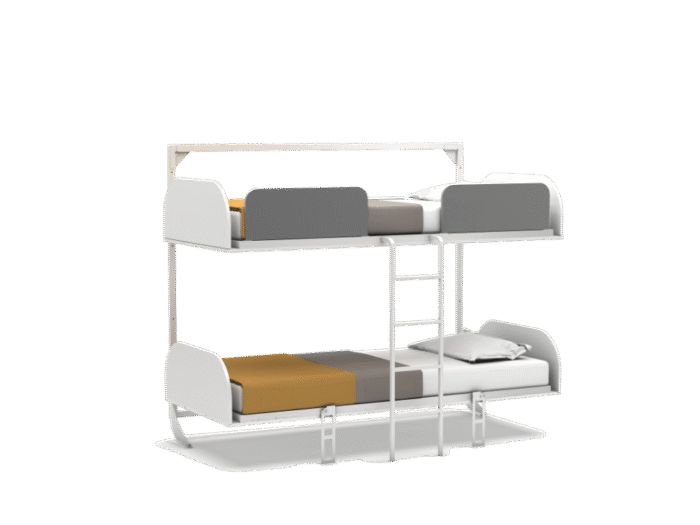 Hotel bedkast stapelbed opklapbed, maat 90 x 200, horizontaal