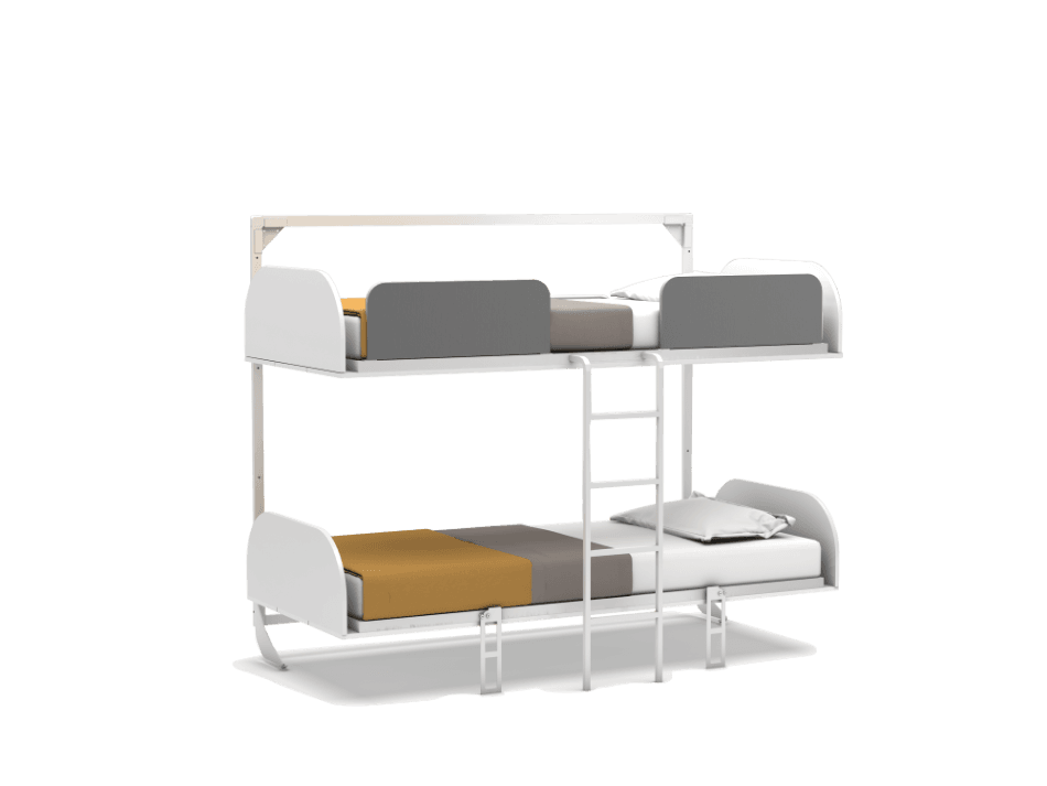 Hotel bedkast stapelbed opklapbed, maat 90 x 200, horizontaal